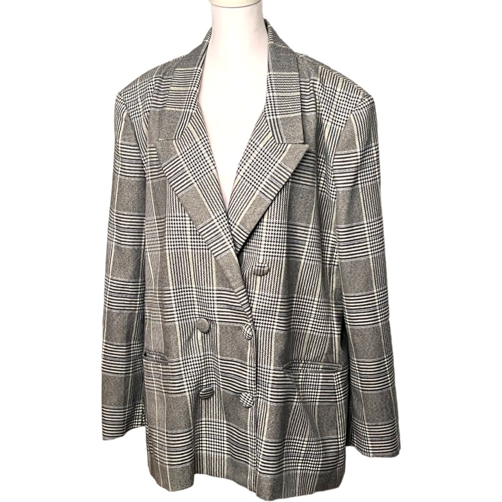 Gabrielle Union x New York & Company Oversized Plaid Blazer, Sz XL